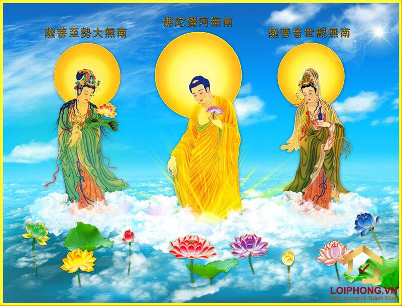 Hình ảnh Phật Tây Phương Tam Thánh đẹp 03