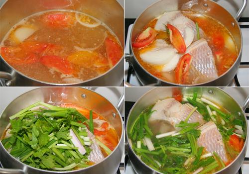 Nấu canh chua cá diêu hồng