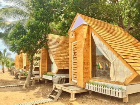 Những căn bungalow mái gỗ ở Humiso