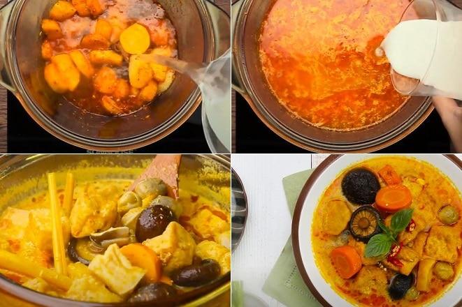 cách nấu món cà ri nước cốt dừa ăn chay