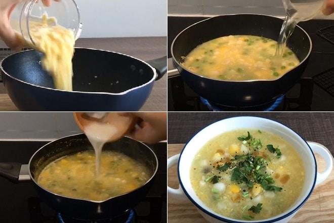 cách nấu súp bắp thập cẩm đãi tiệc chay
